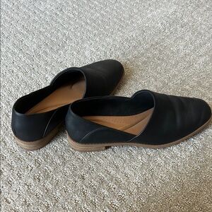 Clarks Black Leather Flats